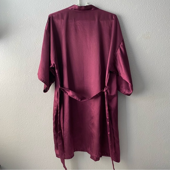 Women’s purple silk Robe with string Size M - Picture 5 of 11